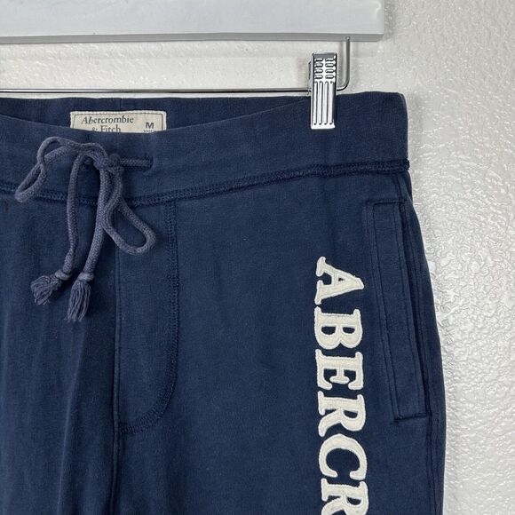 Vintage Y2K Abercrombie Fitch Sweatpants Women Small Navy Blue Logo Jogger - Picture 3 of 10